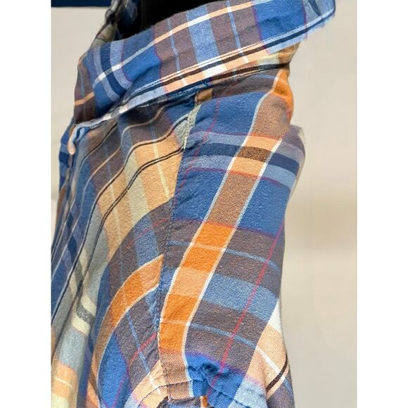 St. John’s Bay Men’s Large Plaid Cotton Shirt Classic Fit Short Sleeve Summer - Picture 5 of 11